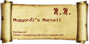 Mogyorós Marcell névjegykártya